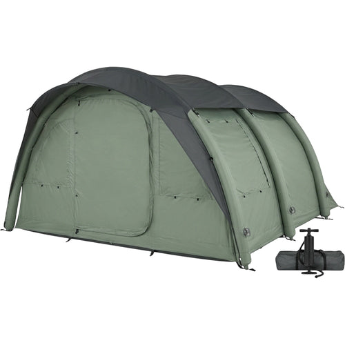 Dlynd Four Person Three Air Beam Tent with Hand Pump Sage Graphite - Product view