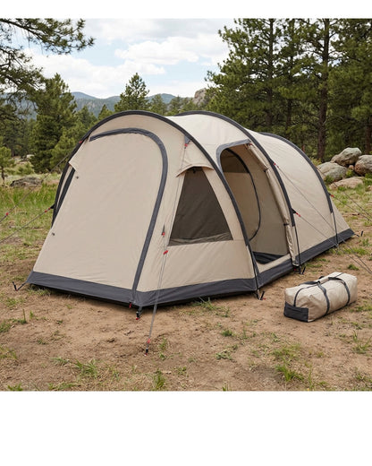 Dlynd Sandmere Tunnel Tent 4 Person Sand Beige