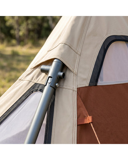 Dlynd Three Person Tripod Bell Tent Sand Rust - Detail view
